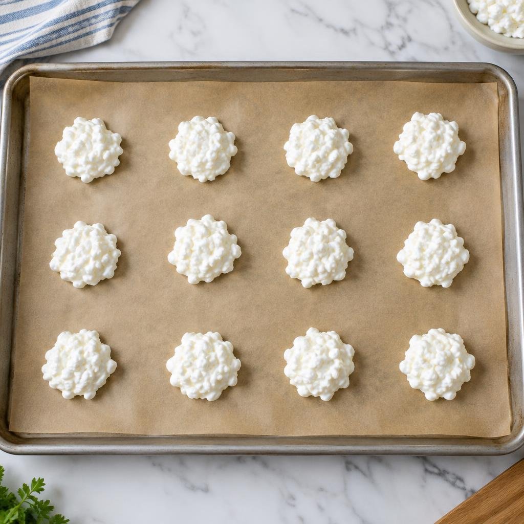 Cottage cheese and seasonings for making cottage cheese chips